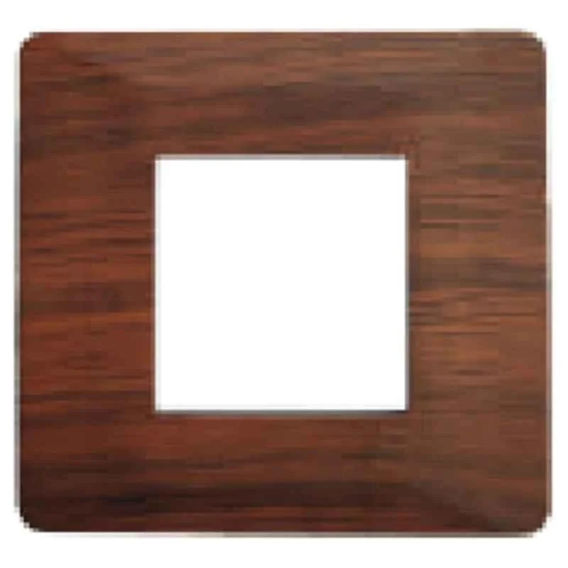 L&T entice 1 Module Cover Plate (Without Grid Frames) (Pack of 15) [Wooden Finish - Cinnamon Wood]